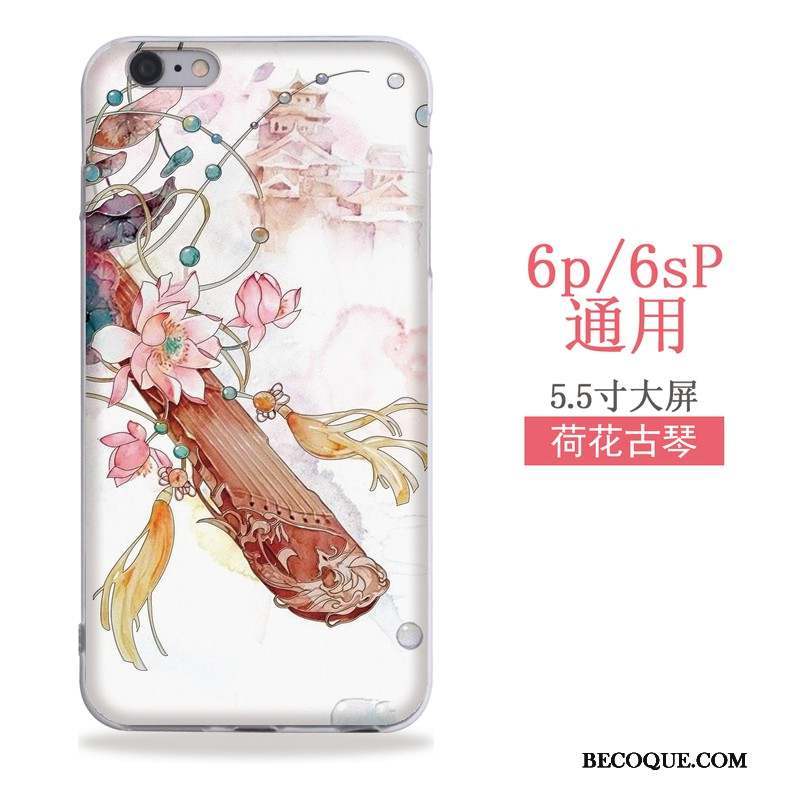 iPhone 6/6s Plus Étui Gaufrage Art Vent Style Chinois Coque De Téléphone