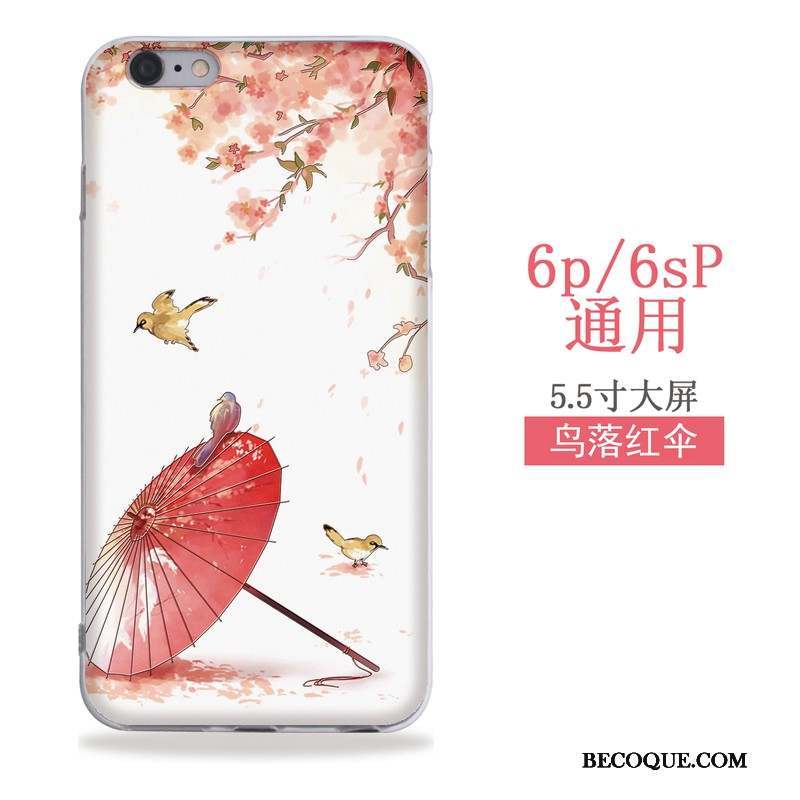 iPhone 6/6s Plus Étui Gaufrage Art Vent Style Chinois Coque De Téléphone