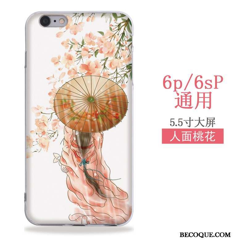 iPhone 6/6s Plus Étui Gaufrage Art Vent Style Chinois Coque De Téléphone