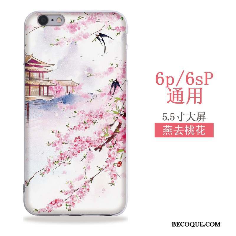 iPhone 6/6s Plus Étui Gaufrage Art Vent Style Chinois Coque De Téléphone