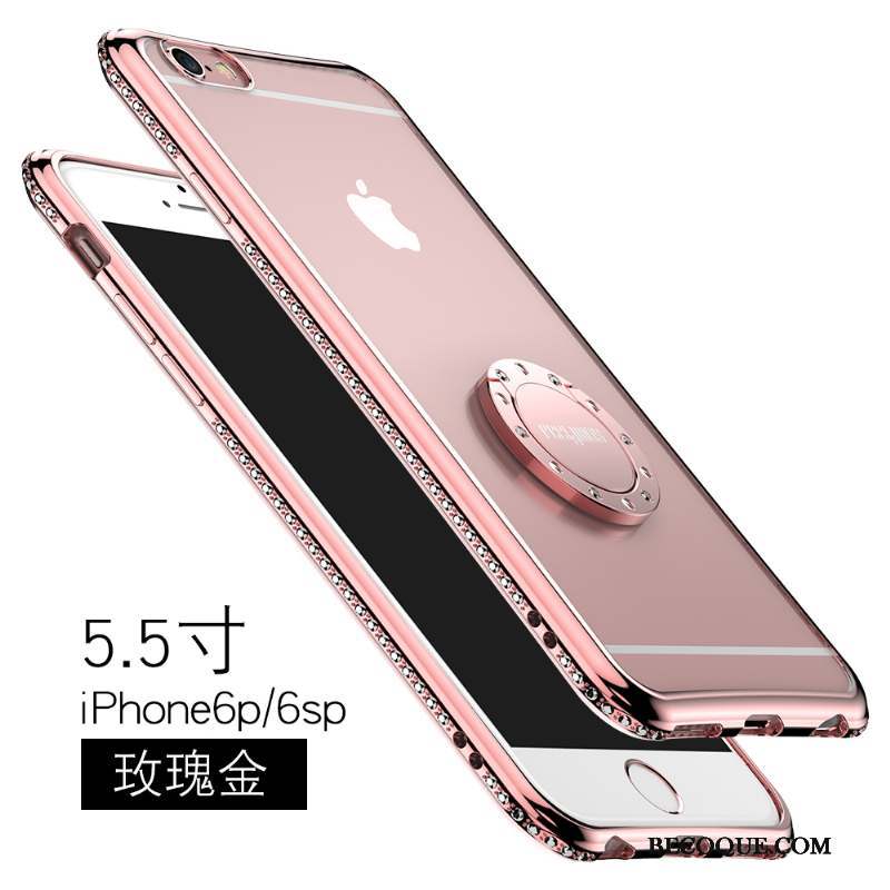 iPhone 6/6s Plus Étui Protection Strass Transparent Coque De Téléphone Support