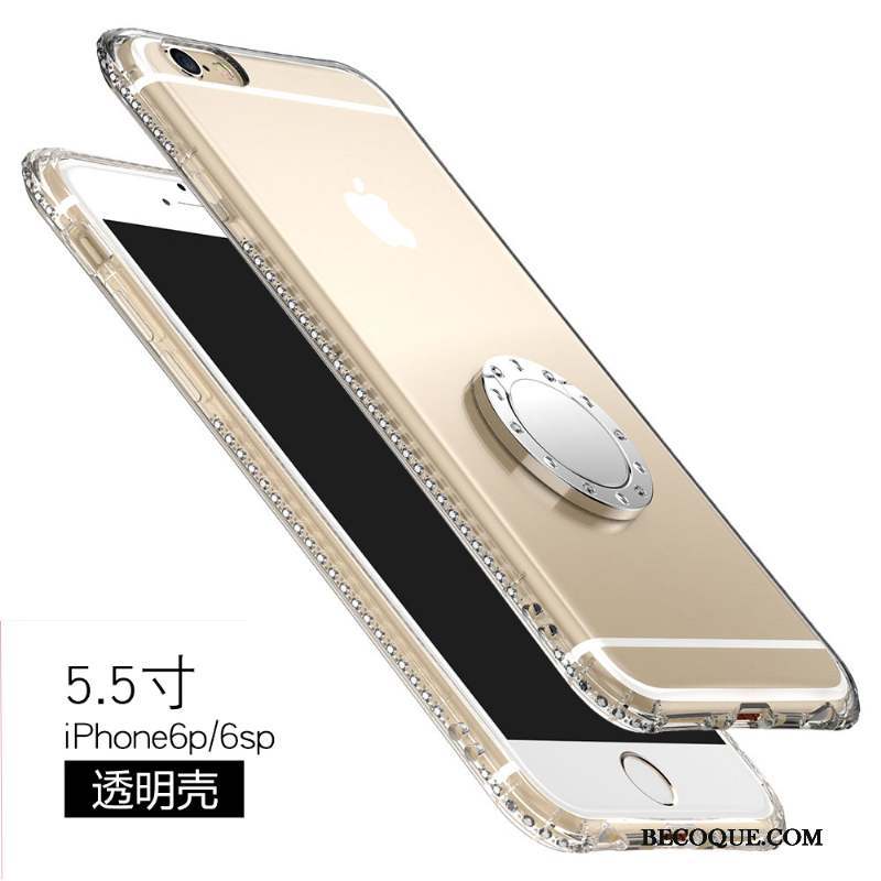 iPhone 6/6s Plus Étui Protection Strass Transparent Coque De Téléphone Support