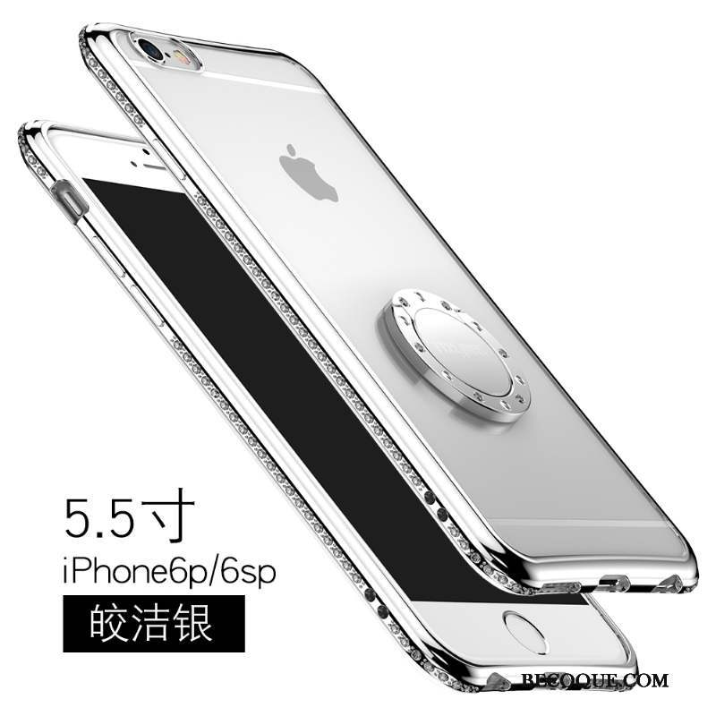 iPhone 6/6s Plus Étui Protection Strass Transparent Coque De Téléphone Support