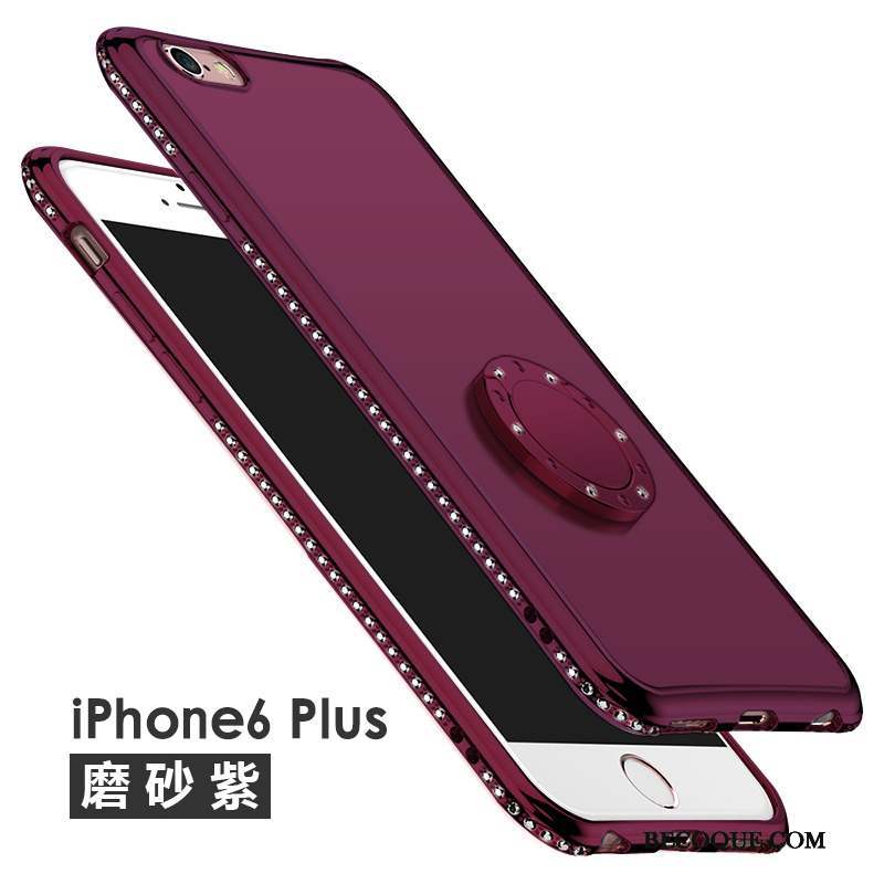 iPhone 6/6s Plus Étui Protection Strass Transparent Coque De Téléphone Support