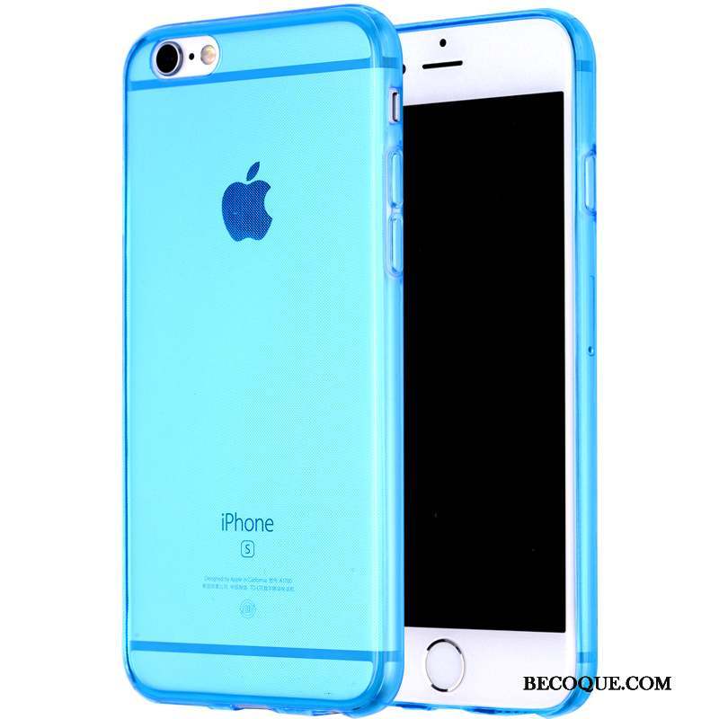 iPhone 6/6s Pu Transparent Coque De Téléphone Tout Compris Bleu Fluide Doux