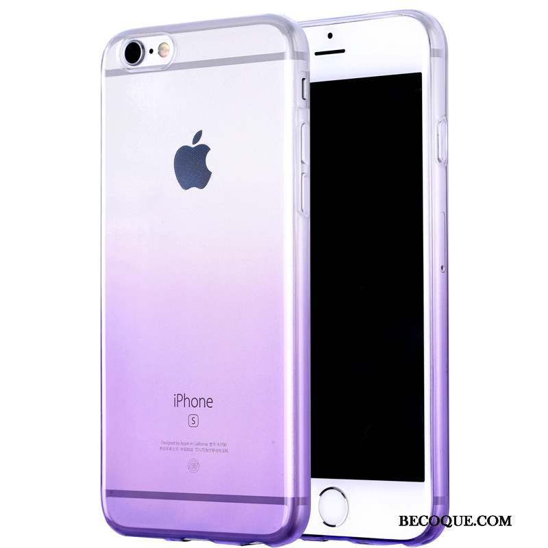 iPhone 6/6s Pu Transparent Coque De Téléphone Tout Compris Bleu Fluide Doux