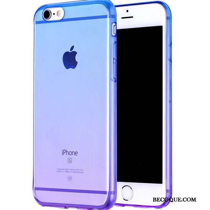 iPhone 6/6s Pu Transparent Coque De Téléphone Tout Compris Bleu Fluide Doux