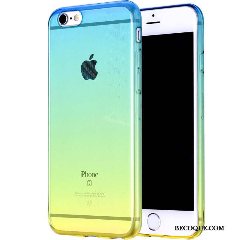 iPhone 6/6s Pu Transparent Coque De Téléphone Tout Compris Bleu Fluide Doux