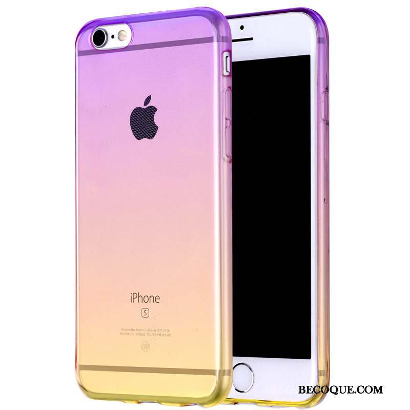 iPhone 6/6s Pu Transparent Coque De Téléphone Tout Compris Bleu Fluide Doux