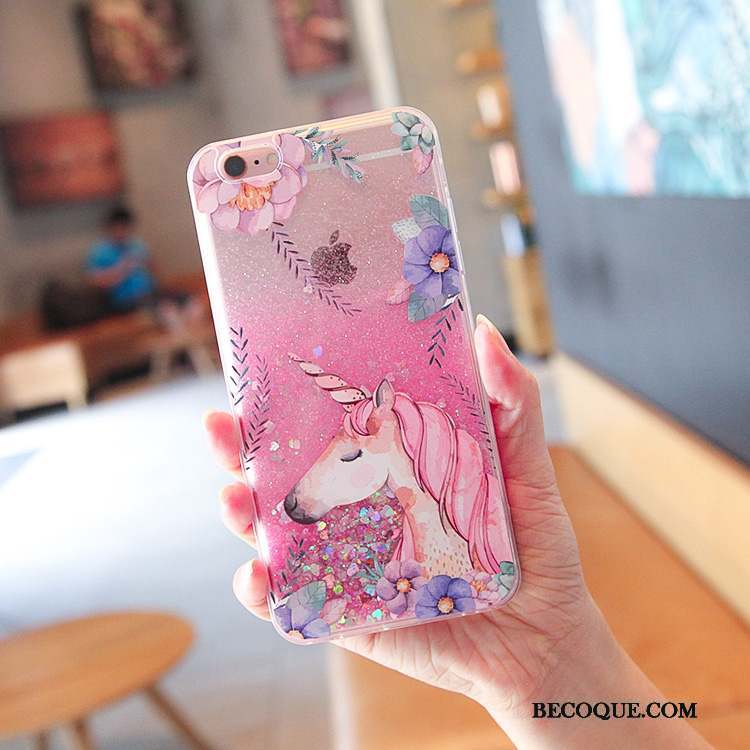 iPhone 6/6s Quicksand Oiseau Rose Incassable Coque De Téléphone