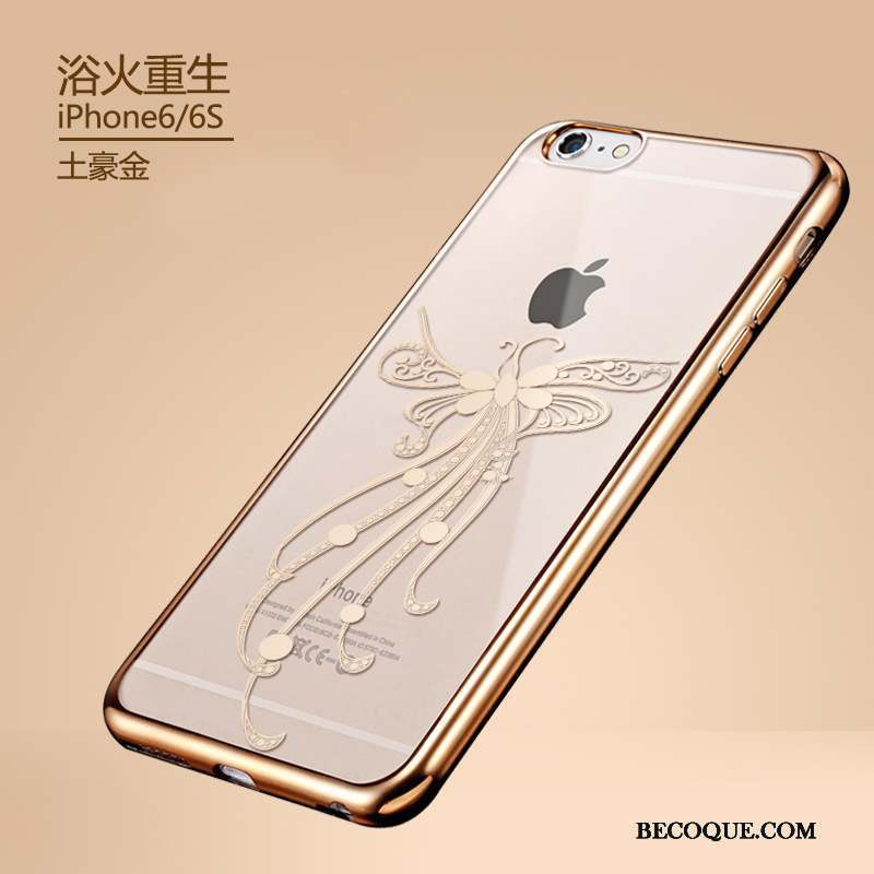 iPhone 6/6s Tendance Fluide Doux Coque Or Protection De Téléphone