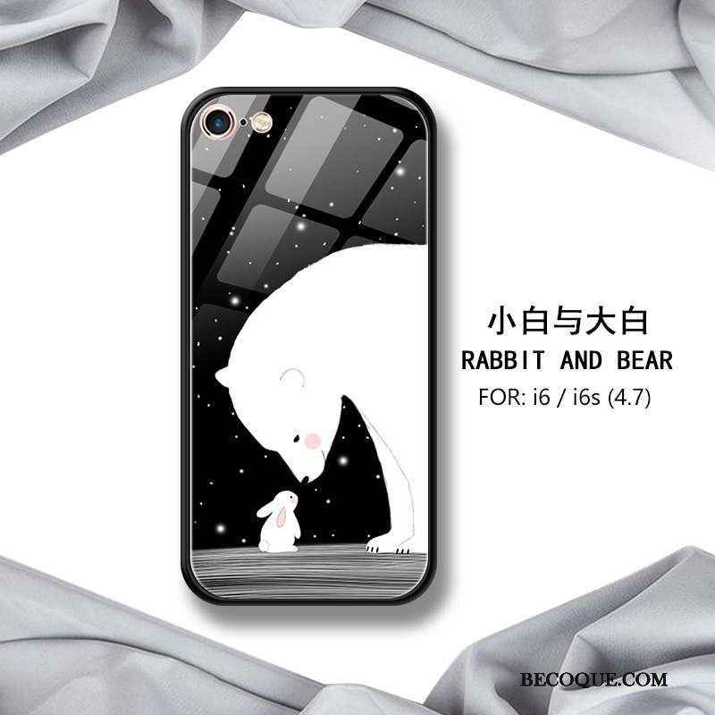 iPhone 6/6s Tout Compris Tendance Verre Trempé Personnalité Coque De Téléphone Silicone