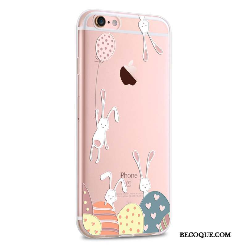 iPhone 6/6s Transparent Rose Fluide Doux Coque De Téléphone Silicone Charmant