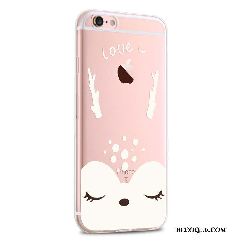 iPhone 6/6s Transparent Rose Fluide Doux Coque De Téléphone Silicone Charmant