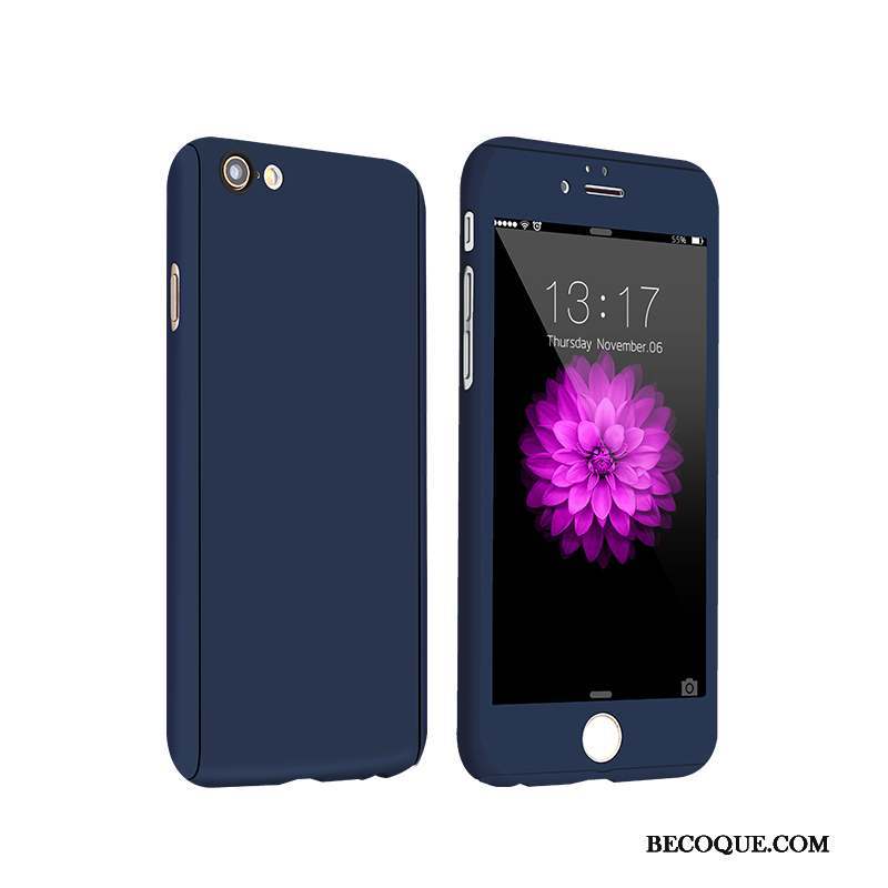 iPhone 6/6s Violet Tout Compris Coque De Téléphone Délavé En Daim Difficile Simple