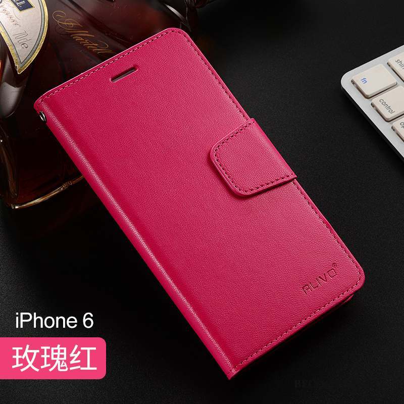 iPhone 6/6s Étui Clamshell Coque Fluide Doux Rose Étui En Cuir