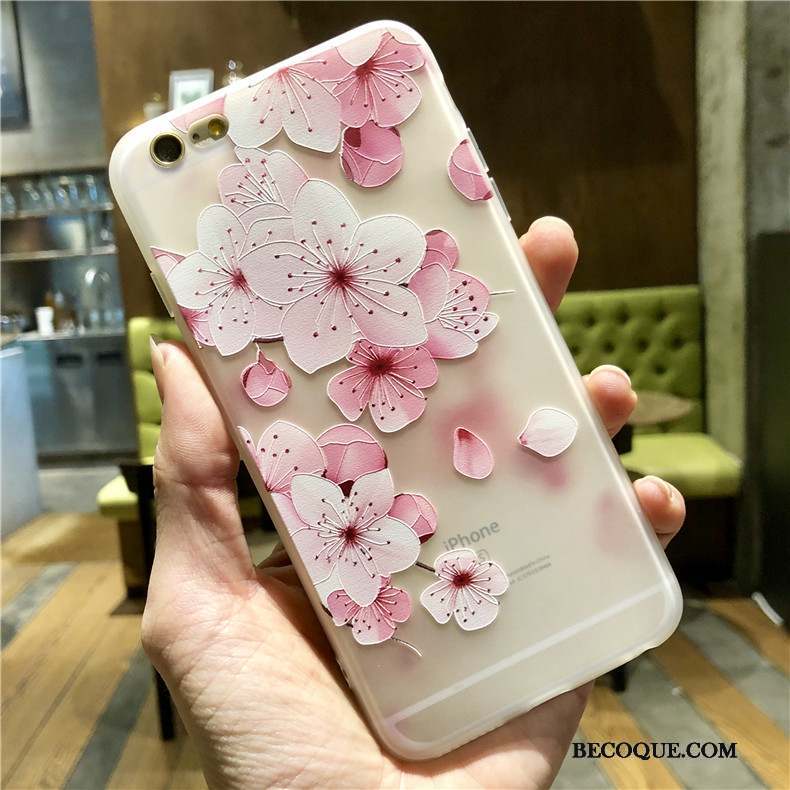 iPhone 6/6s Étui Rose Silicone Tout Compris Protection Coque De Téléphone
