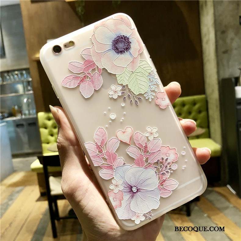 iPhone 6/6s Étui Rose Silicone Tout Compris Protection Coque De Téléphone