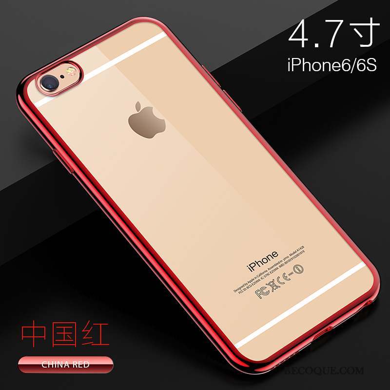 iPhone 6/6s Étui Tout Compris Coque De Téléphone Transparent Silicone Or Rose