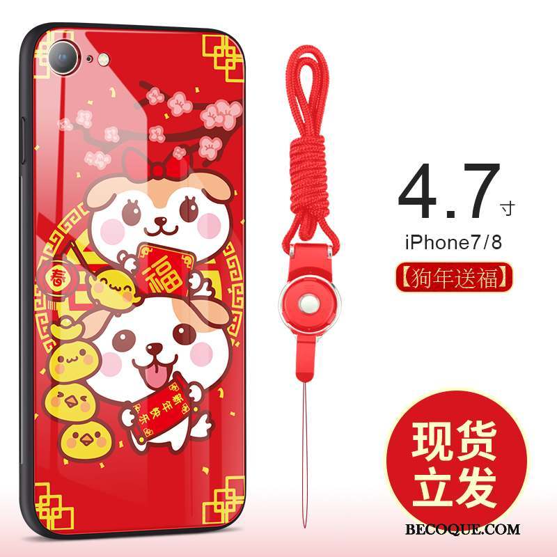 iPhone 7 Chiens Verre Tout Compris Richesse Nouveau Coque De Téléphone