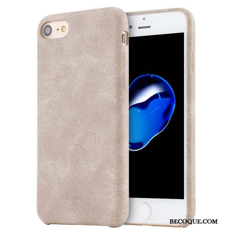 iPhone 7 Coque Business Simple Incassable Étui Étui En Cuir Côté Fin