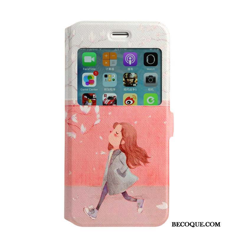 iPhone 7 Coque De Téléphone Clamshell Rose Étui Protection Peinture