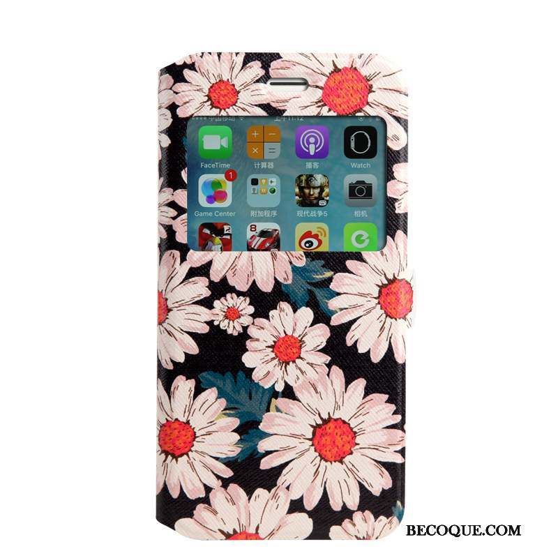 iPhone 7 Coque De Téléphone Clamshell Rose Étui Protection Peinture