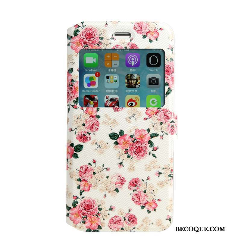 iPhone 7 Coque De Téléphone Clamshell Rose Étui Protection Peinture