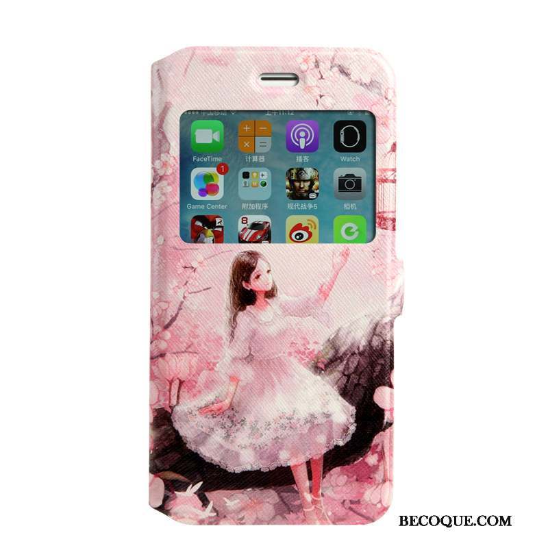 iPhone 7 Coque De Téléphone Clamshell Rose Étui Protection Peinture