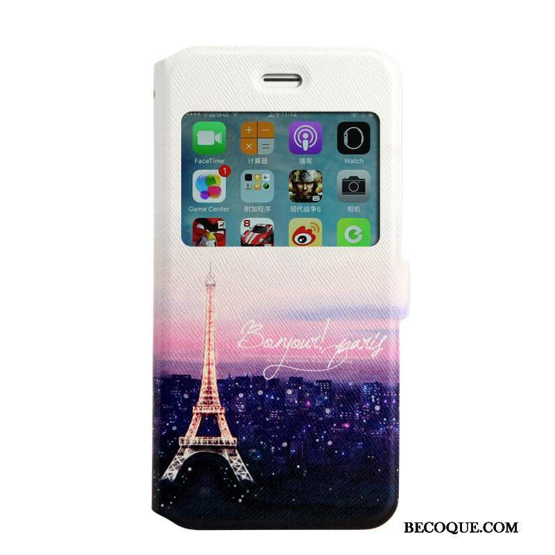 iPhone 7 Coque De Téléphone Clamshell Rose Étui Protection Peinture