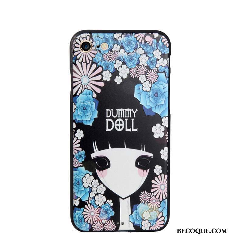 iPhone 7 Coque Dessin Animé Gaufrage Peinture Silicone Fluide Doux Charmant