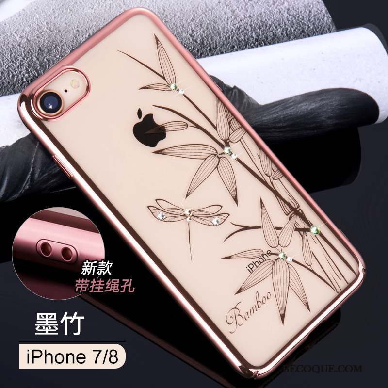 iPhone 7 Coque Marque De Tendance Étui Or Rose Transparent Incassable Nouveau