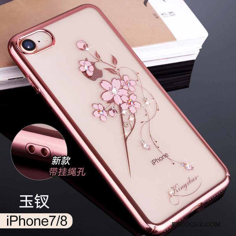 iPhone 7 Coque Marque De Tendance Étui Or Rose Transparent Incassable Nouveau