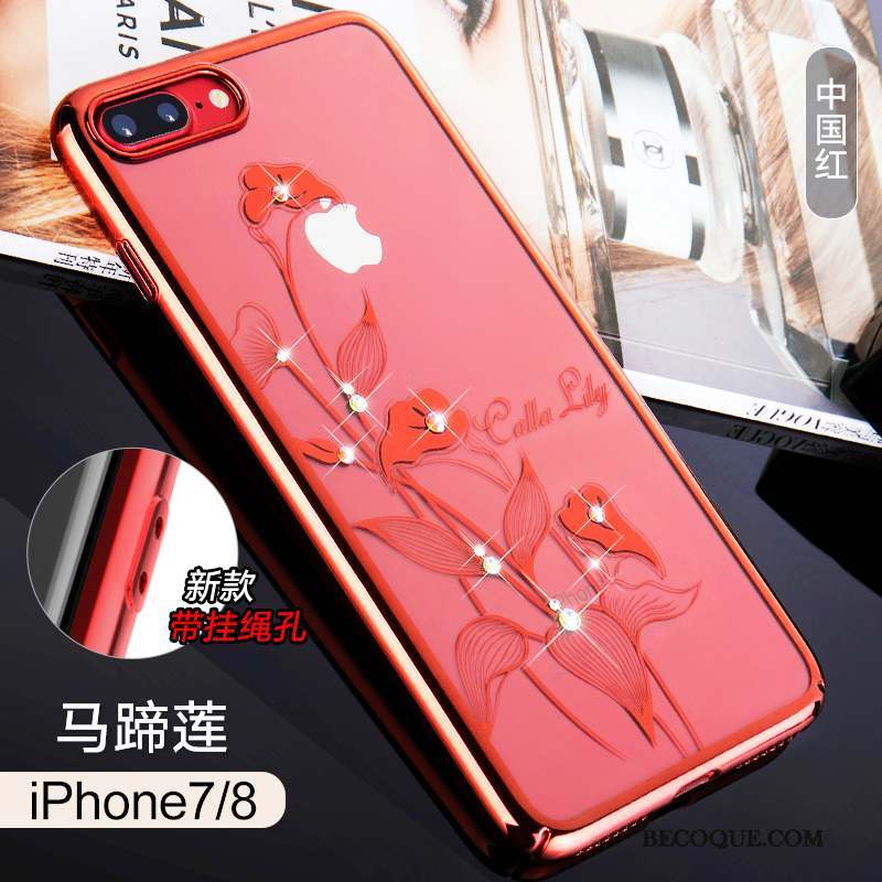 iPhone 7 Coque Marque De Tendance Étui Or Rose Transparent Incassable Nouveau