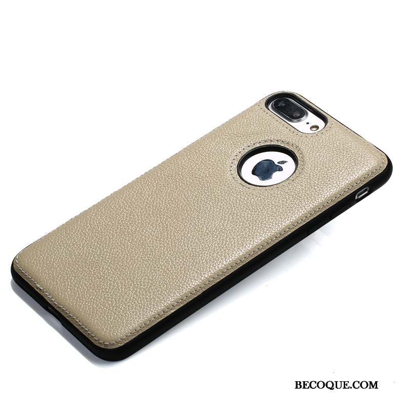 iPhone 7 Coque Or Rose Tout Compris Étui En Cuir Incassable Silicone Couvercle Arrière