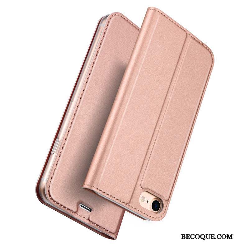 iPhone 7 Coque Or Étui Étui En Cuir Housse Téléphone Portable Carte