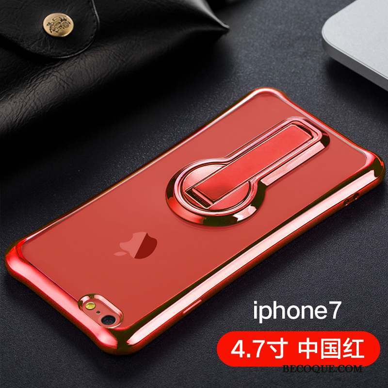 iPhone 7 Coque Silicone Rouge Protection Support Mince Tendance