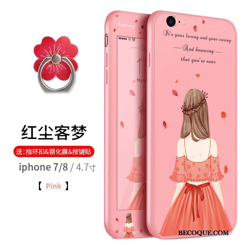 iPhone 7 Coque Tout Compris Incassable Ornements Suspendus Étui Silicone Fluide Doux