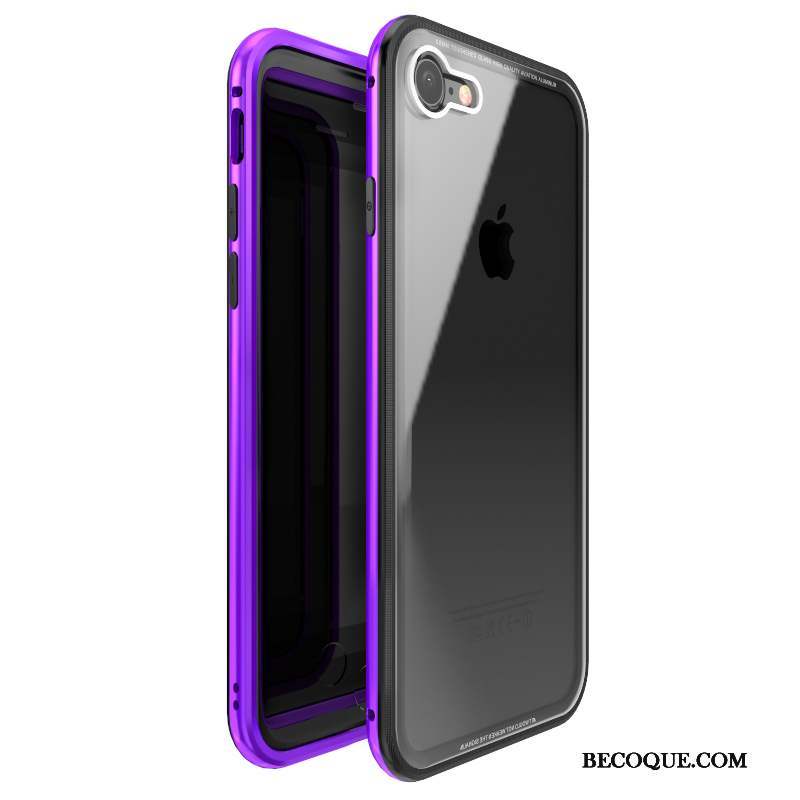 iPhone 7 Coque Étui Métal Rouge Protection Tout Compris Incassable