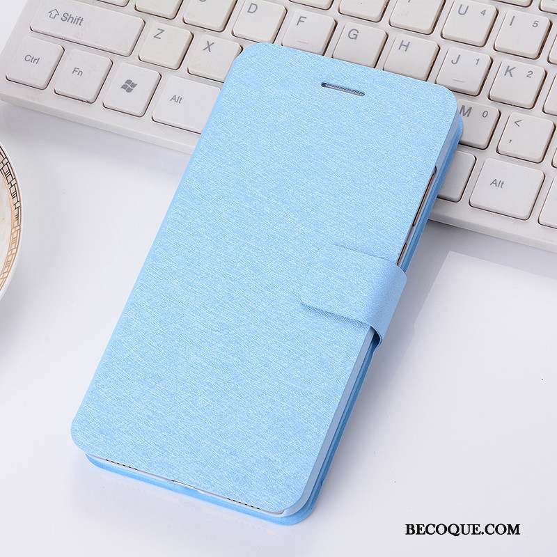 iPhone 7 Coque Étui Protection Clamshell Bleu Étui En Cuir Incassable