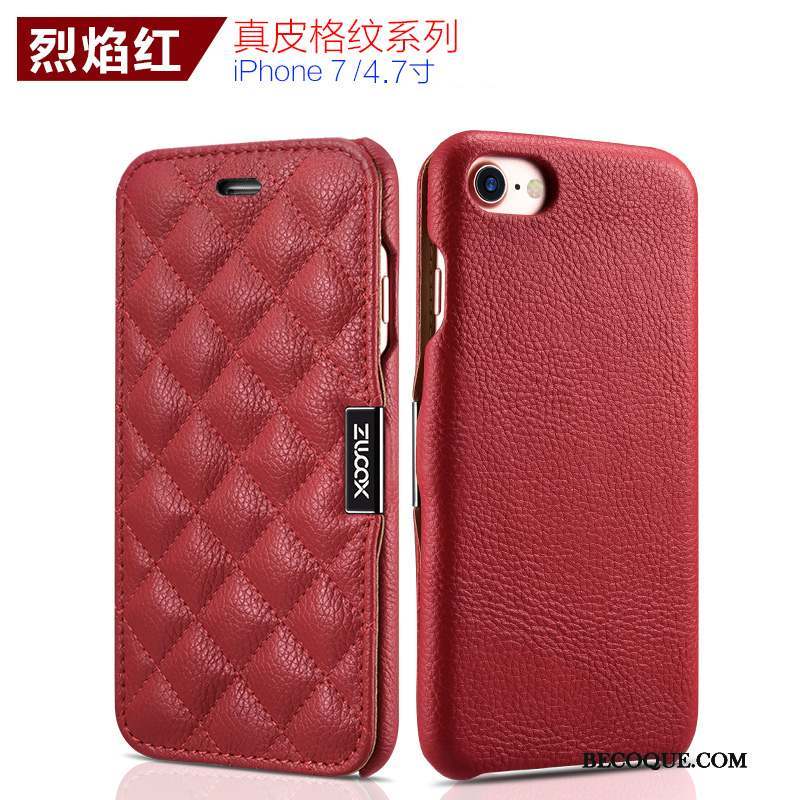 iPhone 7 Coque Étui Protection Simple Housse Étui En Cuir Jaune