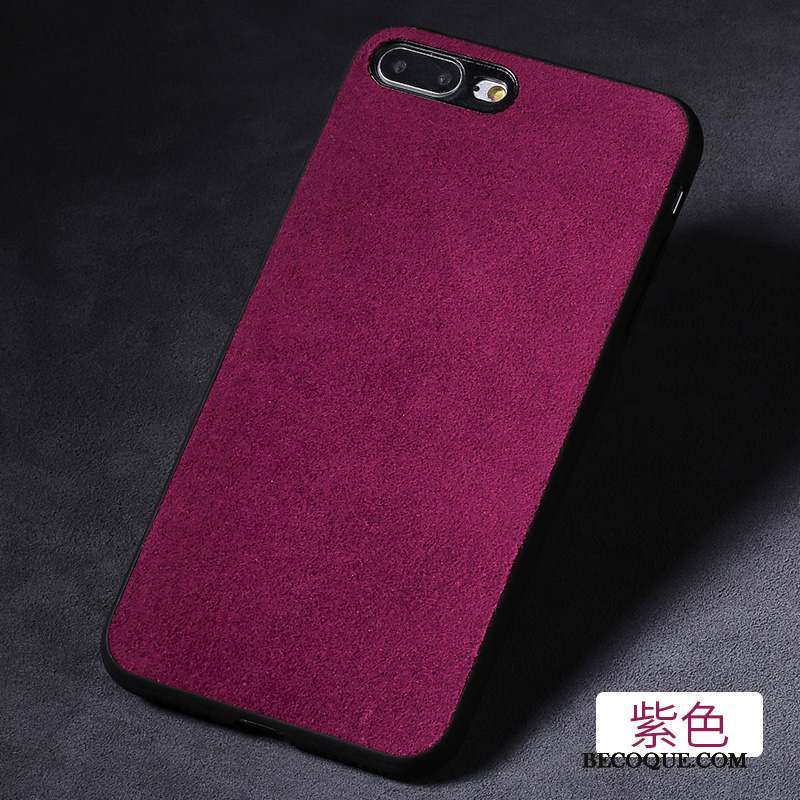 iPhone 7 Daim Fourrure Personnalité Coque De Téléphone Créatif Violet Tout Compris