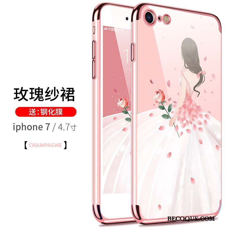 iPhone 7 Incassable Tout Compris Rose Très Mince Coque De Téléphone Silicone