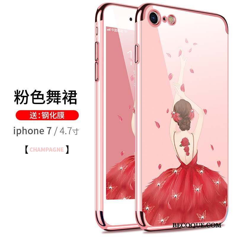 iPhone 7 Incassable Tout Compris Rose Très Mince Coque De Téléphone Silicone