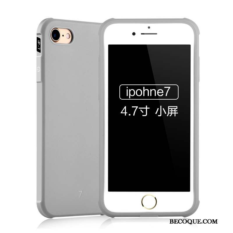 iPhone 7 Incassable Étui Silicone Coque De Téléphone Délavé En Daim Protection