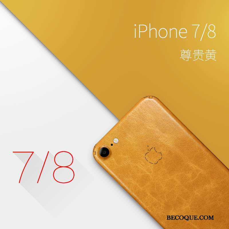 iPhone 7 Luxe Coque De Téléphone Cuir Véritable Étui Créatif Rouge