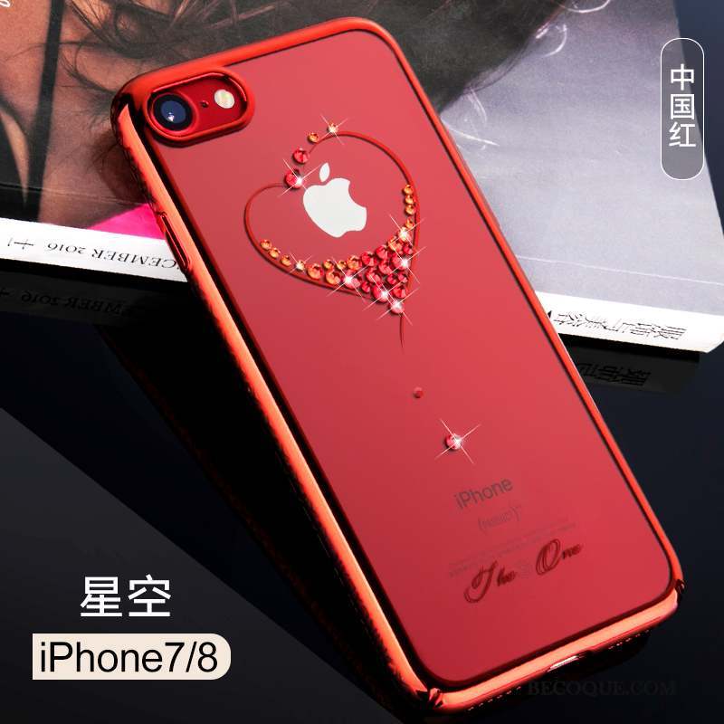 iPhone 7 Luxe Étui Nouveau Strass Or Rose Coque De Téléphone