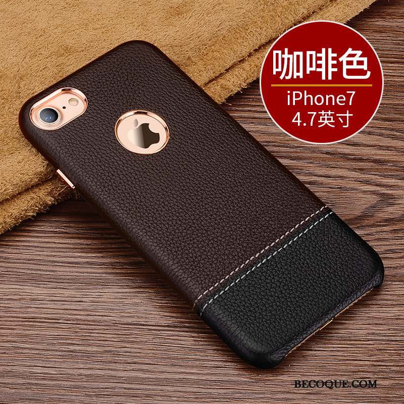 iPhone 7 Noir Protection Coque De Téléphone Épissure Business Étui