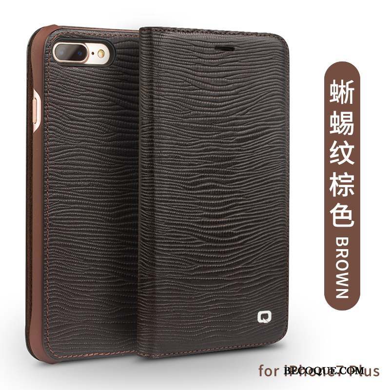 iPhone 7 Plus Business Cuir Véritable Téléphone Portable Coque De Téléphone Étui Étui En Cuir