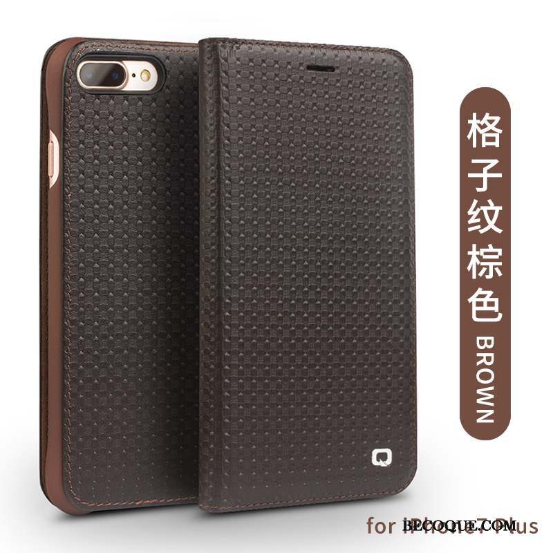 iPhone 7 Plus Business Cuir Véritable Téléphone Portable Coque De Téléphone Étui Étui En Cuir